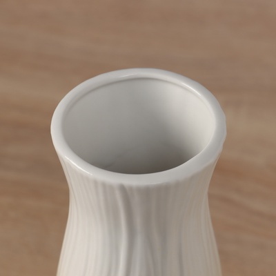 Ваза для цветов «Фрэнсис галант», талия, 20.5×7.5 см, керамика, белая, жёлтая