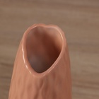 Ваза «Теган», бочка скос, 20.5×6.5 см, керамика, персиковая - Фото 3