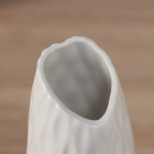 Ваза «Теган», бочка скос, 20.5×6.5 см, керамика, белая - Фото 3