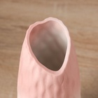 Ваза керамика настольная "Теган" бочка скос, 20,5х6,5 см, бело-розовый - фото 808560593