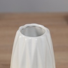 Ваза «Хайди», грани стиль, 20.5×6.5 см, керамика, белая, зелёная - Фото 2