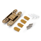 Петля скрытой установки LOCKLAND, 25×150 мм, с 3D-регулированием, цвет матовое золото - Фото 10