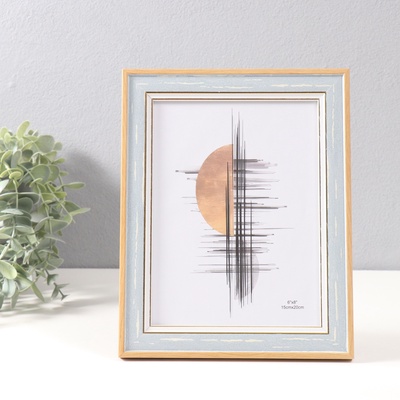 Фоторамка для фото 15×20 см «Антик», пластик, голубая с белой полосой, 1.5×18.8×23.8 см