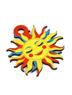 Подвеска деревянная на масленицу «Солнце», 7.4?8 см (комплект 2 шт) - фото 32947394