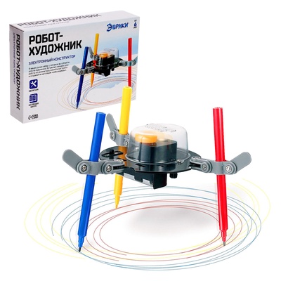 Электронный конструктор «Робот-художник», 3 фломастера, уценка