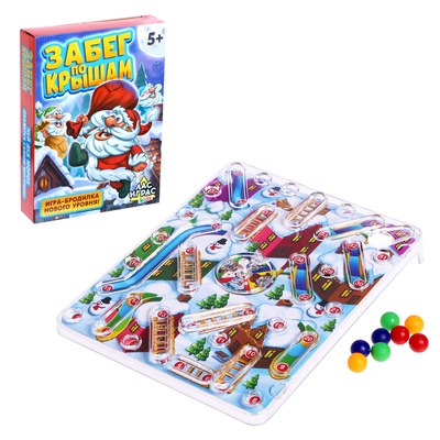 УЦЕНКА Настольная игра ходилка - бродилка для детей «Забег по крышам», 2-4 игрока, 5+