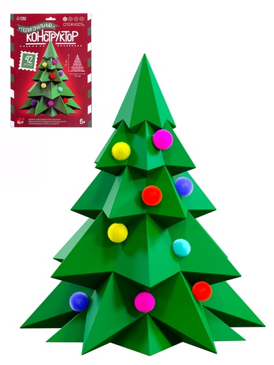 УЦЕНКА Полигональный конструктор «Ёлочка», 42 детали