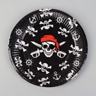 Набор бумажной посуды «Пиратский»: 6 тарелок, 6 стаканов, 6 колпаков, гирлянда - фото 31493146