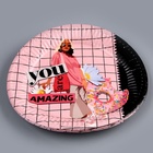 Набор бумажной посуды «Ты лучшая»: 6 тарелок, 6 стаканов, гирлянда - фото 31493156