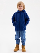 Ветровка демисезонная для мальчиков MINAKU из Softshell на флисе, непромокаемая, тёмно-синяя, рост 134 см - Фото 4