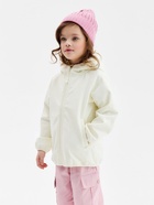 Ветровка демисезонная для девочек MINAKU: Softshelll на флисе, непромокаемая, бежевая, рост 116 см - Фото 3