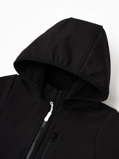 Комбинезон демисезонный для мальчиков MINAKU из Softshell на флисе, непромокаемый, чёрный, рост 92 см