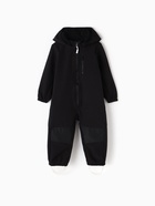 Комбинезон демисезонный для мальчиков MINAKU из Softshell на флисе, непромокаемый, чёрный, рост 98 см - Фото 1