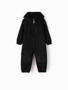 Комбинезон демисезонный для мальчиков MINAKU из Softshell на флисе, непромокаемый, чёрный, рост 128 см - Фото 6
