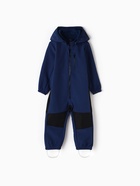 Комбинезон демисезонный для мальчиков MINAKU из Softshell на флисе, непромокаемый, тёмно-синий, рост 104 см - Фото 1