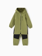 Комбинезон демисезонный для мальчиков MINAKU из Softshell на флисе, непромокаемый, оливковый, рост 122 см - Фото 7
