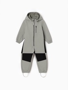 Комбинезон демисезонный для мальчиков MINAKU из Softshell на флисе, непромокаемый, серый, рост 116 см - Фото 7