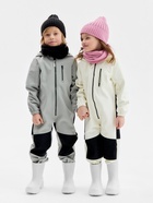 Комбинезон демисезонный для девочек MINAKU: Softshell на флисе, непромокаемый, бежевый, рост 116 см - Фото 5