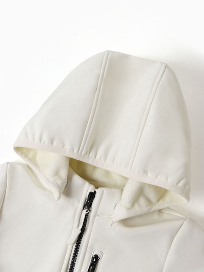 Комбинезон для девочки на флисе MINAKU: Softshell, непромокаемый, светло-серый, рост 122 см