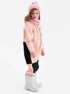 Комбинезон демисезонный для девочек MINAKU из Softshell на флисе, непромокаемый, персиковый, рост 110 см - Фото 4