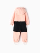 Комбинезон демисезонный для девочек MINAKU из Softshell на флисе, непромокаемый, персиковый, рост 110 см - Фото 10