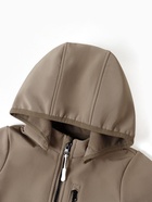 Комбинезон демисезонный для девочек MINAKU из Softshell на флисе, непромокаемый, хаки, рост 104 см - Фото 7