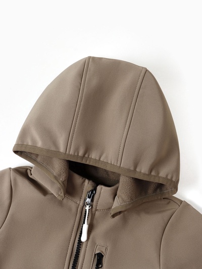 Комбинезон для девочки MINAKU: Softshell на флисе, непромокаемый, цвет хаки, рост 128 см