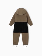 Комбинезон демисезонный для девочек MINAKU из Softshell на флисе, непромокаемый, хаки, рост 128 см - Фото 10