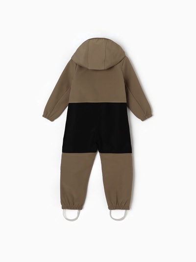 Комбинезон для девочки MINAKU: Softshell на флисе, непромокаемый, цвет хаки, рост 128 см