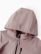 Комбинезон демисезонный для девочек MINAKU: Softshell на флисе, непромокаемый, пыльно-розовый, рост 116 см - Фото 7
