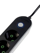 Удлинитель сетевой, 4 розетки (3 евро + 1 универсальная), 3 м, 1300 Вт, 3×0.75 мм2, с заземлением, с выключателем, чёрный - Фото 3