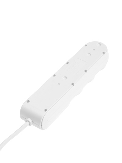 Удлинитель сетевой, 3 розетки, 3 м, 1300 Вт, 3×0.75 мм2, 2 USB-A, USB-C, 2.1 А, с заземлением, с выключателем, белый