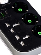 Удлинитель сетевой, 5 розеток (3 евро + 2 универсальные), 2 м, 1300 Вт, 3×0.75 мм2, 2 USB-A, USB-C, 2.1 А, c заземлением, с выключателем - Фото 6