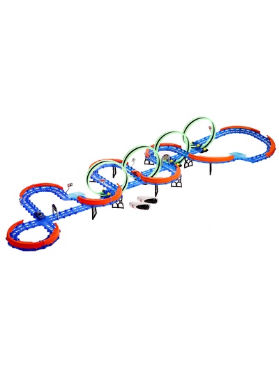 Автотрек «Стремительный мир», радиоуправление, 2 машинки, мёртвая петля, свет