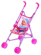 Пупс с коляской, 25 см, МИКС - Фото 3