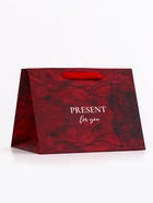 Пакет подарочный с широким дном, Present, 25×19×18 см - Фото 2