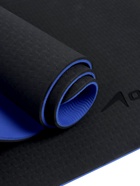 Коврик для фитнеса и йоги ONLYTOP, 183×61×0.8 см, черный/ультрамариновый - Фото 2