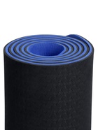 Коврик для фитнеса и йоги ONLYTOP, 183×61×0.8 см, черный/ультрамариновый - Фото 4