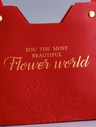 Сумка для цветов тиснение красная, «Самой прекрасной», влагостойкая, 23×15×9 см - Фото 3
