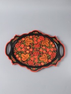 УЦЕНКА Поднос деревянный «Хохлома», овал, ручная роспись, 41×25 см - Фото 2