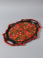 УЦЕНКА Поднос деревянный «Хохлома», овал, ручная роспись, 41×25 см - Фото 3