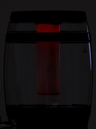 Пивной бочонок «Банный», колба 3 л, ёмкость для льда, подсветка, пластик, чёрный