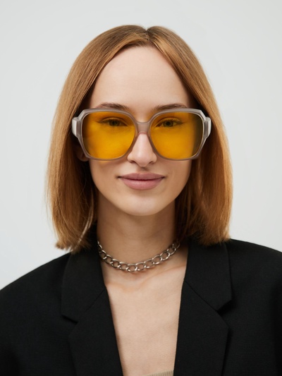 Очки для водителя, антиблик, антифары, uv 380, ширина 15.3 см, желтая линза