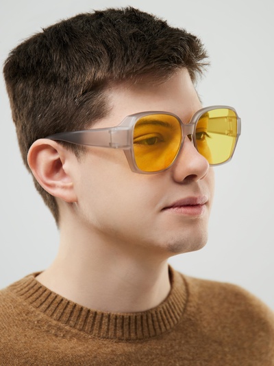 Очки для водителя, антиблик, антифары, uv 380, ширина 15.3 см, желтая линза