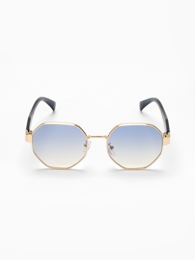 Очки солнцезащитные, uv 400, ширина 13.7 см, дужка 14.4 см, голубая линза