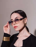 Очки солнцезащитные, uv 400, ширина 13.7 см, дужка 14.4 см, голубая линза - фото 38647797