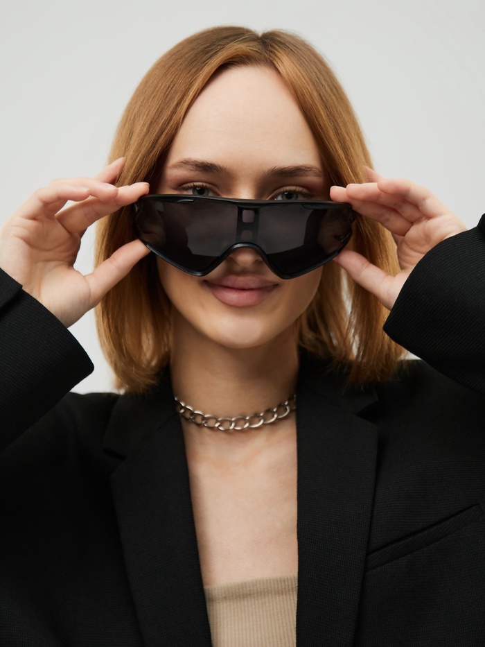 Очки солнцезащитные спортивные, uv 400, ширина 16.6 см, дужка 13.2 см, высота 6.1 см - Фото 1