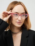 Очки для компьютера женские, имиджевые, ширина 15.2 см, дужка 14 см, линза 6.8×4.5 см, розовые - Фото 4