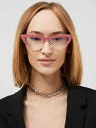 Очки для компьютера женские, имиджевые, ширина 15.2 см, дужка 14 см, линза 6.8×4.5 см, розовые - Фото 5