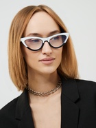 Очки для компьютера женские, имиджевые, ширина 15.2 см, дужка 14 см, линза 6.8×4.5 см, белые - Фото 5